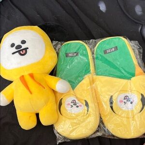 BT21 chimmy plushie with Slippers